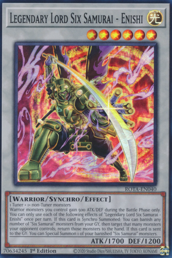 Legendary Lord Six Samurai - Enishi - ROTA-EN040 - Super Rare 1st Edition