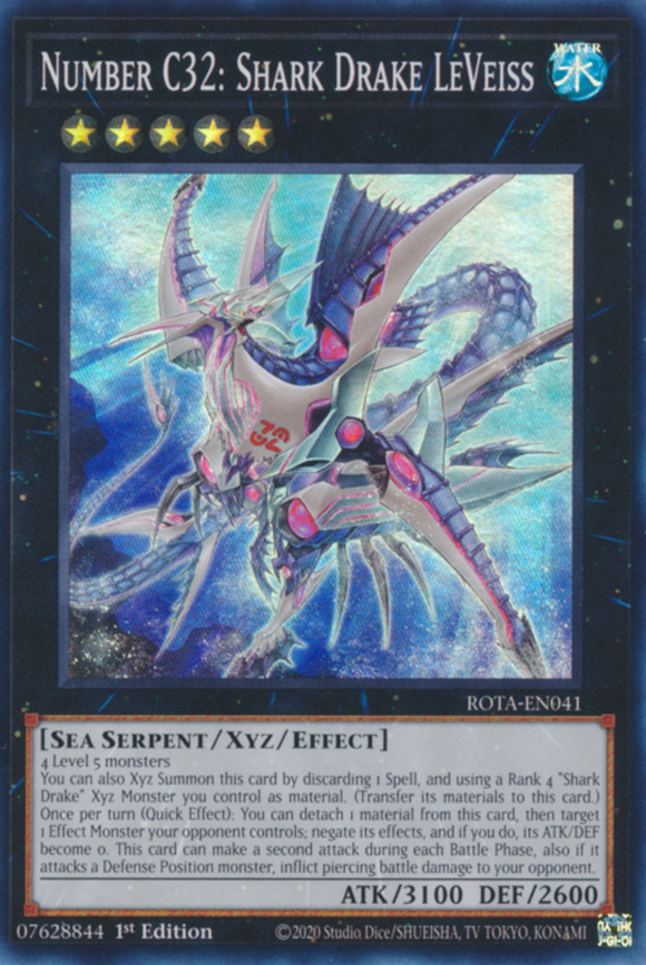 Number C32: Shark Drake LeVeiss - ROTA-EN041 - Super Rare 1st Edition