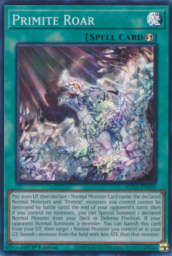 Primite Roar - ROTA-EN059 - Super Rare 1st Edition