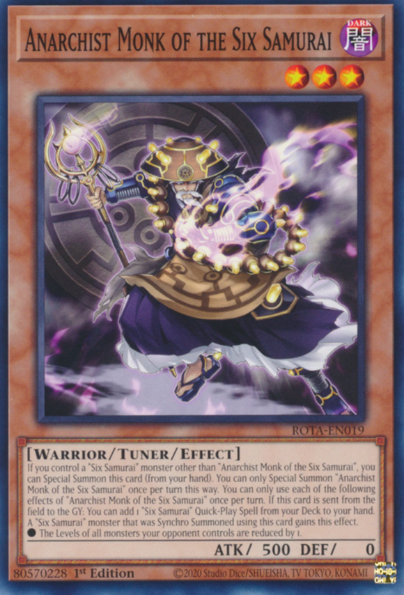 Anarchist Monk of the Six Samurai - ROTA-EN019 - Common 1st Edition