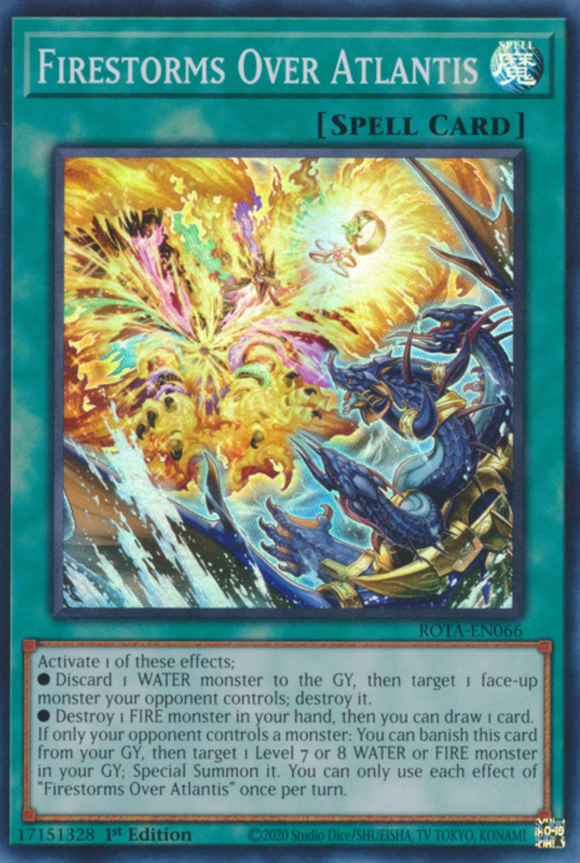 Firestorms Over Atlantis - ROTA-EN066 - Super Rare 1st Edition