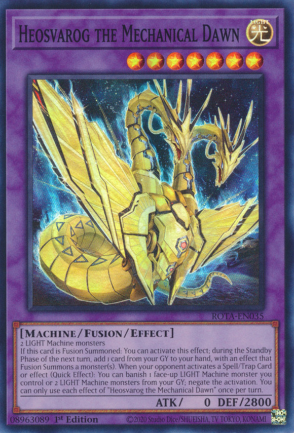 Heosvarog the Mechanical Dawn - ROTA-EN035 - Super Rare 1st Edition