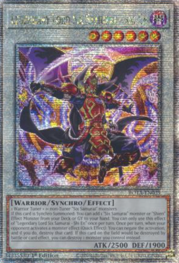 Legendary Lord Six Samurai - Shi En - ROTA-EN039 - Quarter Century Rare 1st Edition