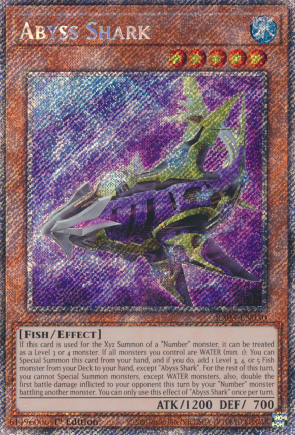 Abyss Shark - RA03-EN030 - Platinum Secret Rare 1st Edition