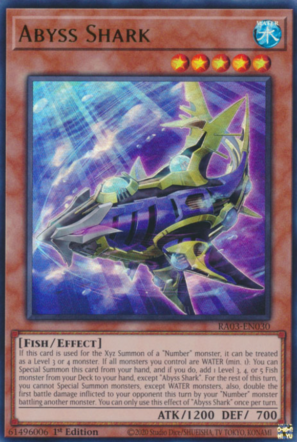 Abyss Shark - RA03-EN030 - Ultra Rare 1st Edition