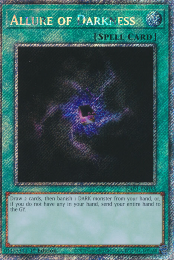Allure of Darkness - RA03-EN055 - Platinum Secret Rare 1st Edition