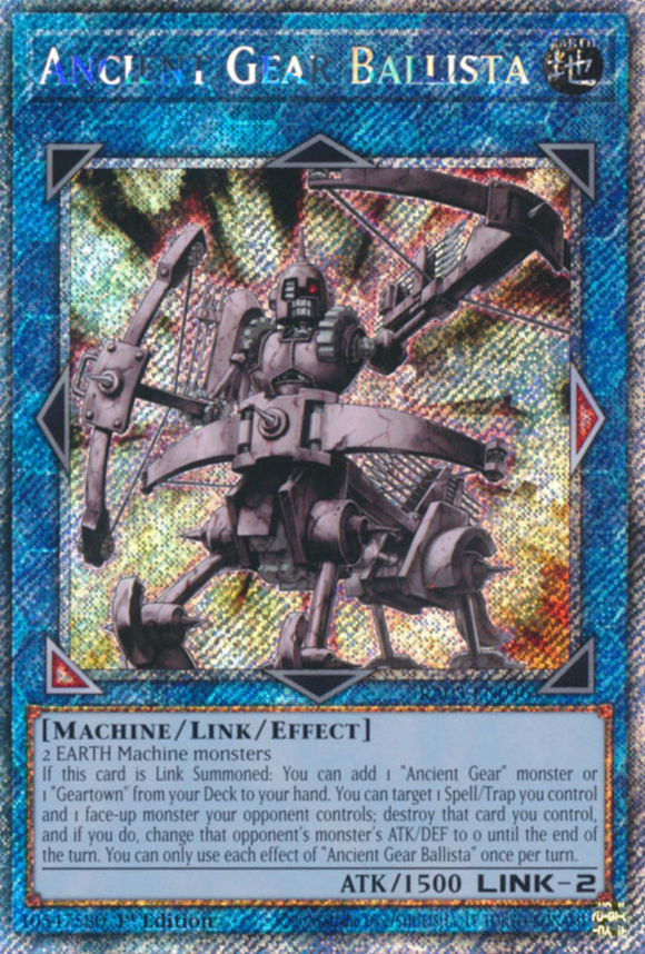Ancient Gear Ballista - RA03-EN046 - Platinum Secret Rare 1st Edition
