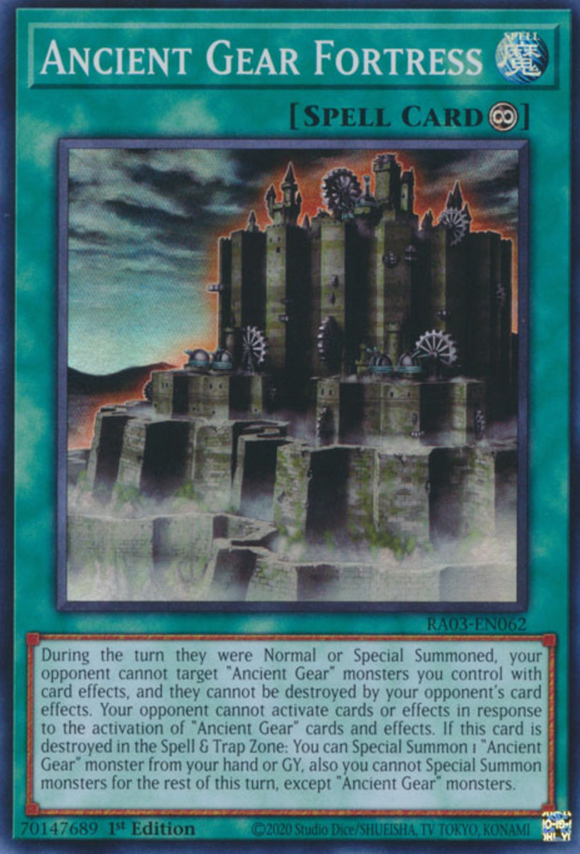 Ancient Gear Fortress - RA03-EN062 - Super Rare 1st Edition