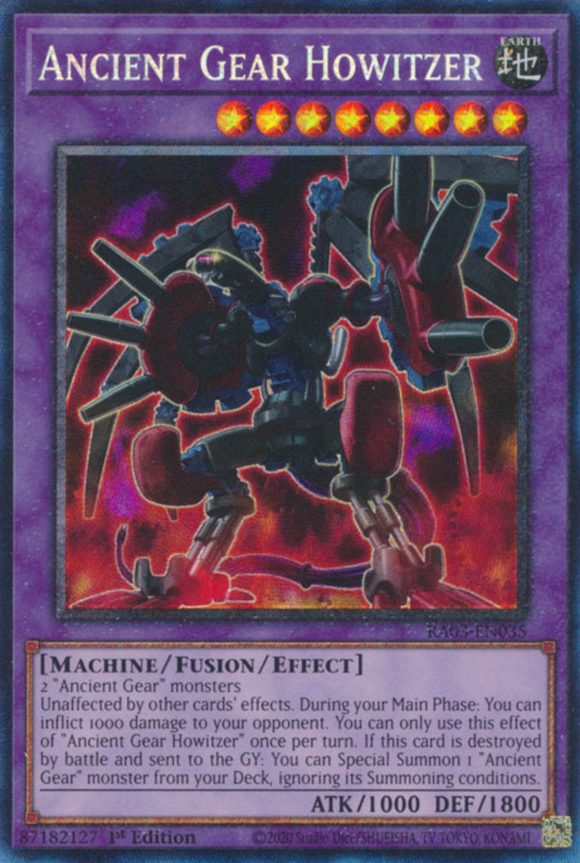 Ancient Gear Howitzer - RA03-EN035 - Collector's Rare 1st Edition