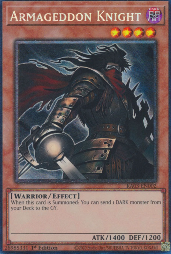 Armageddon Knight - RA03-EN002 - Collector's Rare 1st Edition