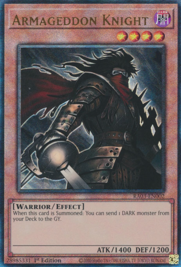 Armageddon Knight - RA03-EN002 - Ultimate Rare 1st Edition
