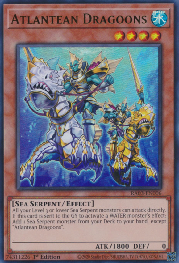 Atlantean Dragoons - RA03-EN006 - Ultra Rare 1st Edition