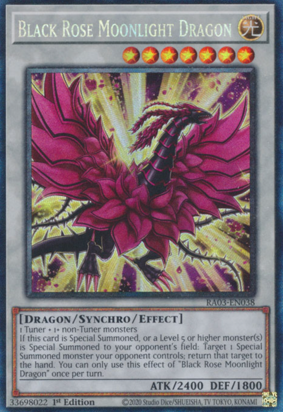 Black Rose Moonlight Dragon - RA03-EN038 - Collector's Rare 1st Edition