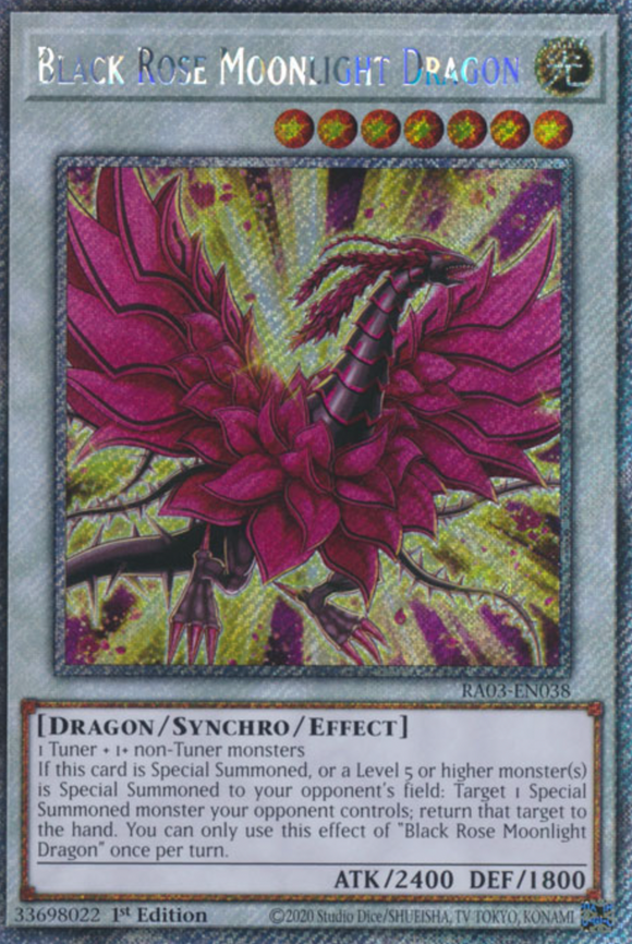 Black Rose Moonlight Dragon - RA03-EN038 - Platinum Secret Rare 1st Edition