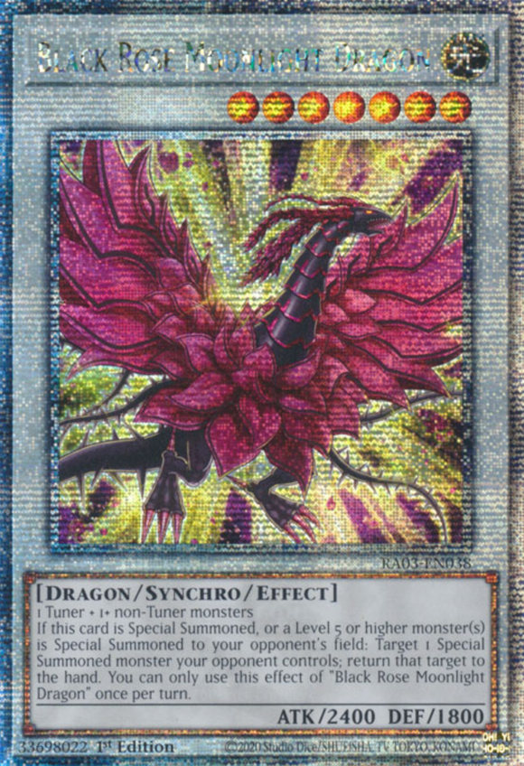 Black Rose Moonlight Dragon - RA03-EN038 - Quarter Century Rare 1st Edition