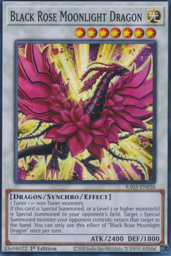 Black Rose Moonlight Dragon - RA03-EN038 - Super Rare 1st Edition