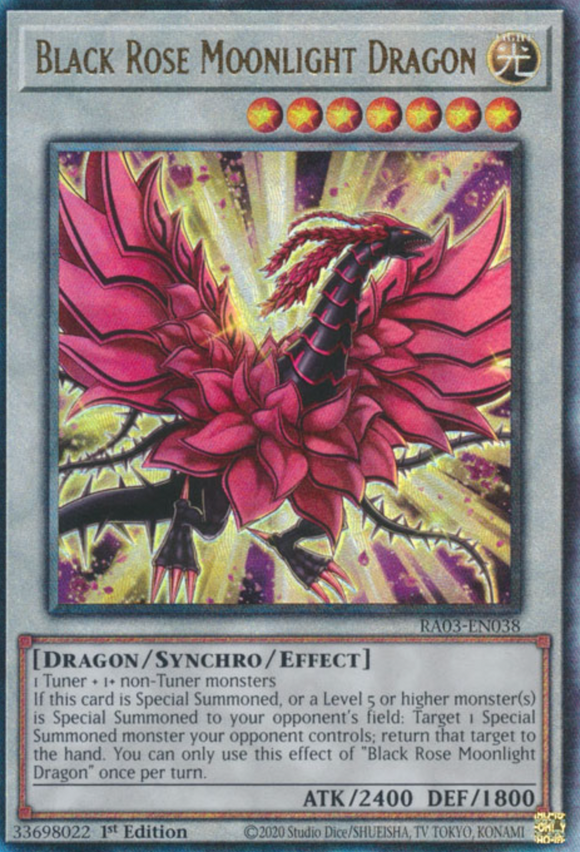 Black Rose Moonlight Dragon - RA03-EN038 - Ultimate Rare 1st Edition
