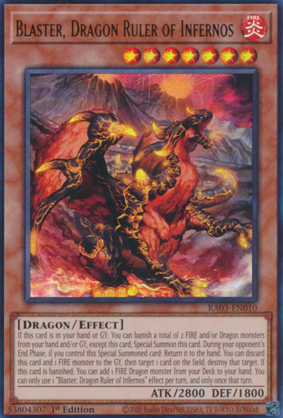 Blaster, Dragon Ruler of Infernos - RA03-EN010 - Ultra Rare 1st Edition