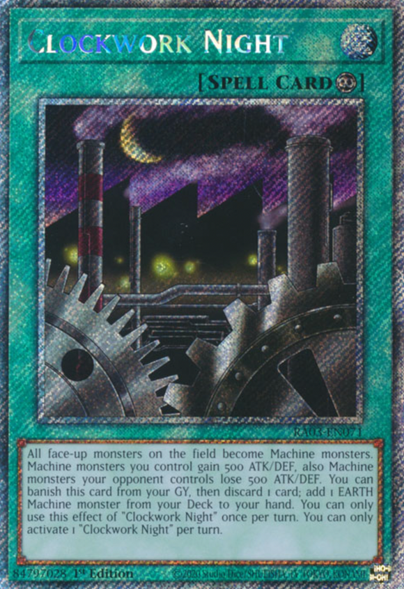 Clockwork Night - RA03-EN071 - Platinum Secret Rare 1st Edition