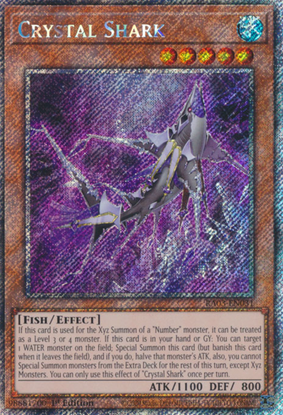 Crystal Shark - RA03-EN031 - Platinum Secret Rare 1st Edition