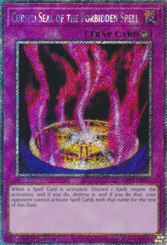 Cursed Seal of the Forbidden Spell - RA03-EN076 - Platinum Secret Rare 1st Edition
