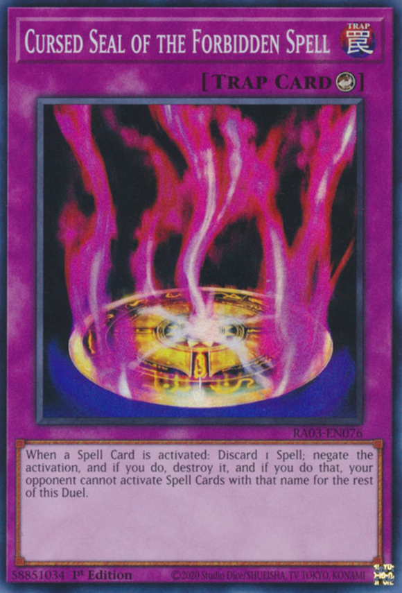 Cursed Seal of the Forbidden Spell - RA03-EN076 - Super Rare 1st Edition