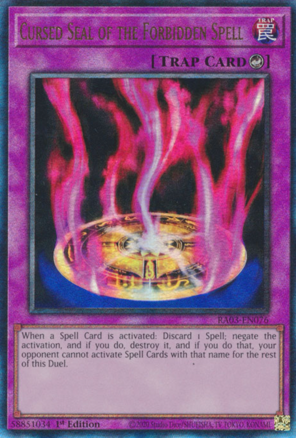 Cursed Seal of the Forbidden Spell - RA03-EN076 - Ultimate Rare 1st Edition