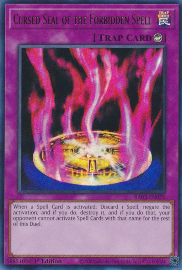 Cursed Seal of the Forbidden Spell - RA03-EN076 - Ultra Rare 1st Edition