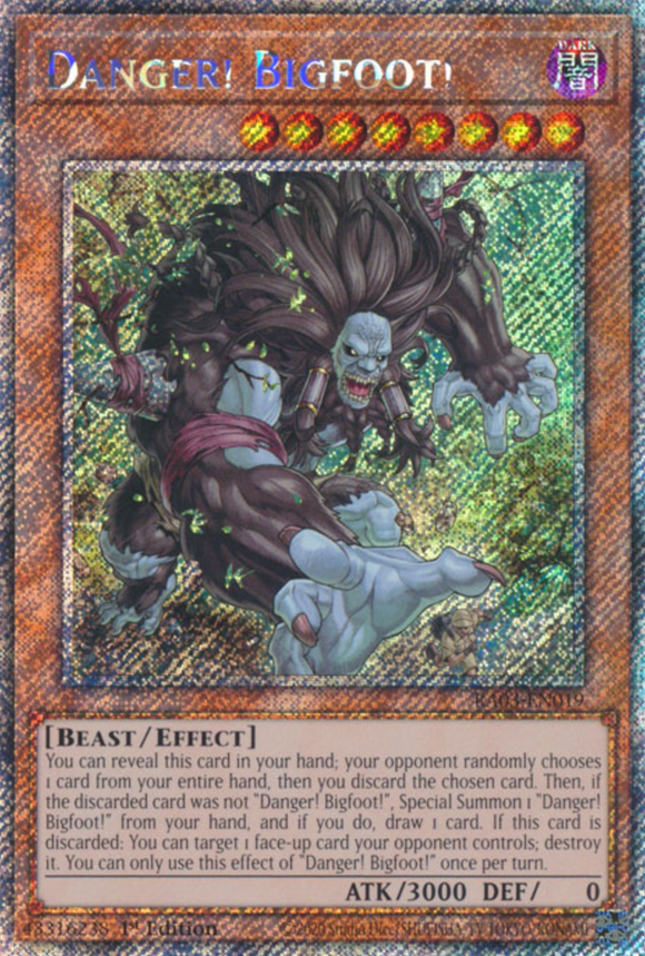 Danger! Bigfoot! - RA03-EN019 - Platinum Secret Rare 1st Edition