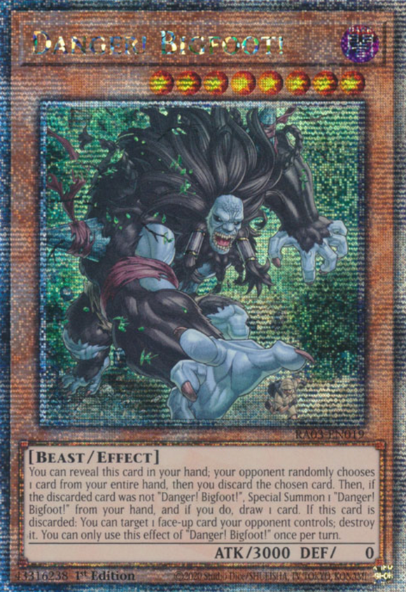 Danger! Bigfoot! - RA03-EN019 - Quarter Century Rare 1st Edition