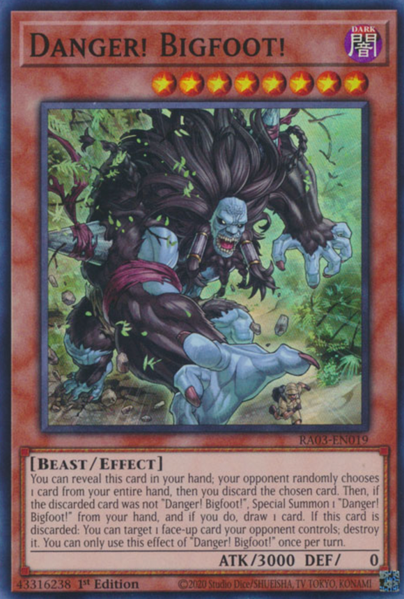 Danger! Bigfoot! - RA03-EN019 - Super Rare 1st Edition