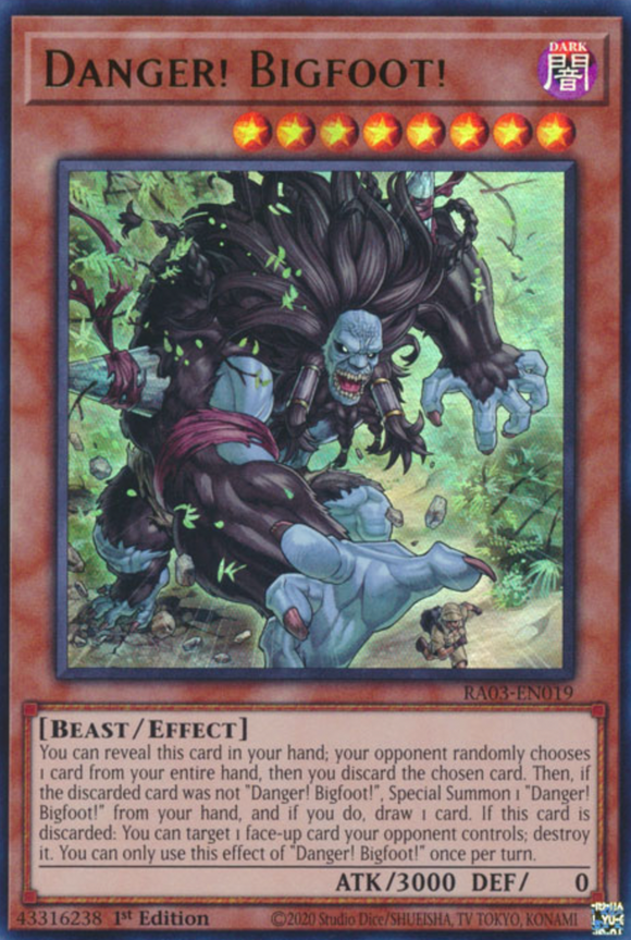 Danger! Bigfoot! - RA03-EN019 - Ultra Rare 1st Edition