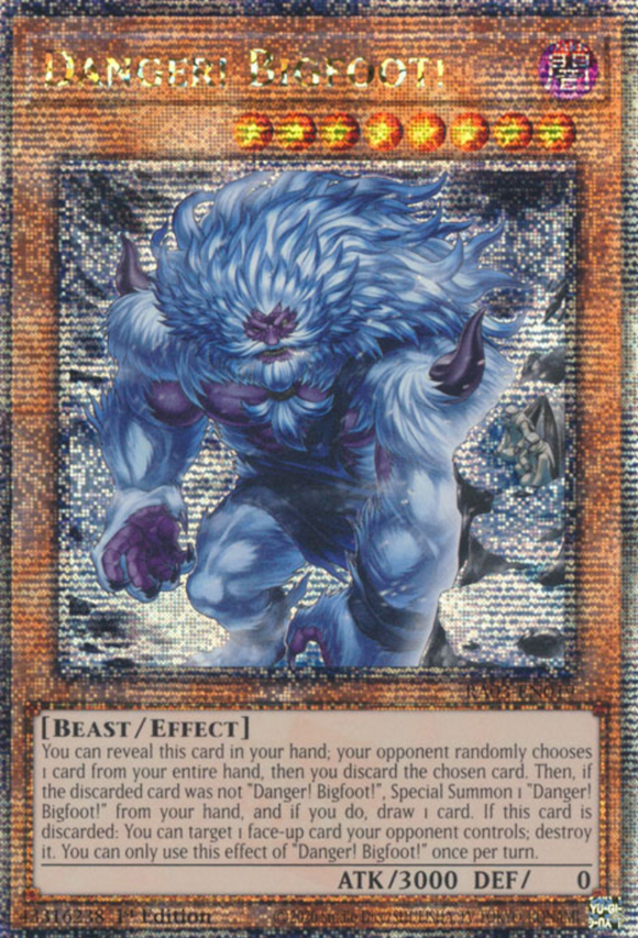 Danger! Bigfoot! (Alt. Art) - RA03-EN019 - Quarter Century Rare 1st Edition