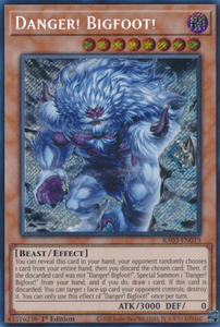 Danger! Bigfoot! (Alt. Art) - RA03-EN019 - Secret Rare 1st Edition