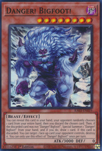 Danger! Bigfoot! (Alt. Art) - RA03-EN019 - Super Rare 1st Edition