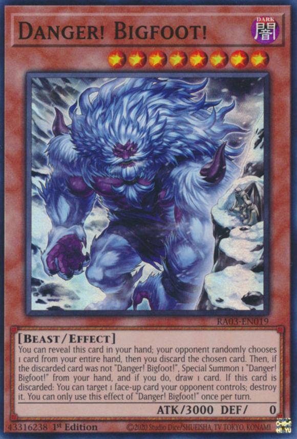 Danger! Bigfoot! (Alt. Art) - RA03-EN019 - Super Rare 1st Edition