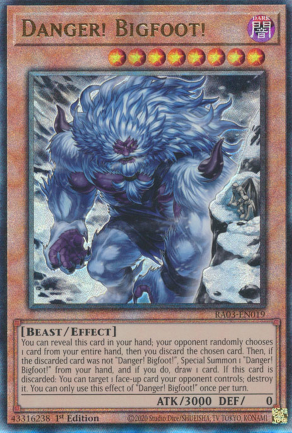 Danger! Bigfoot! (Alt. Art) - RA03-EN019 - Ultimate Rare 1st Edition
