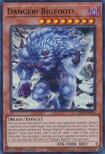 Danger! Bigfoot! (Alt. Art) - RA03-EN019 - Ultra Rare 1st Edition