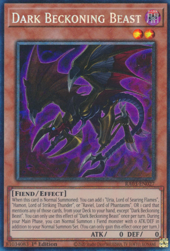 Dark Beckoning Beast - RA03-EN027 - Collector's Rare 1st Edition