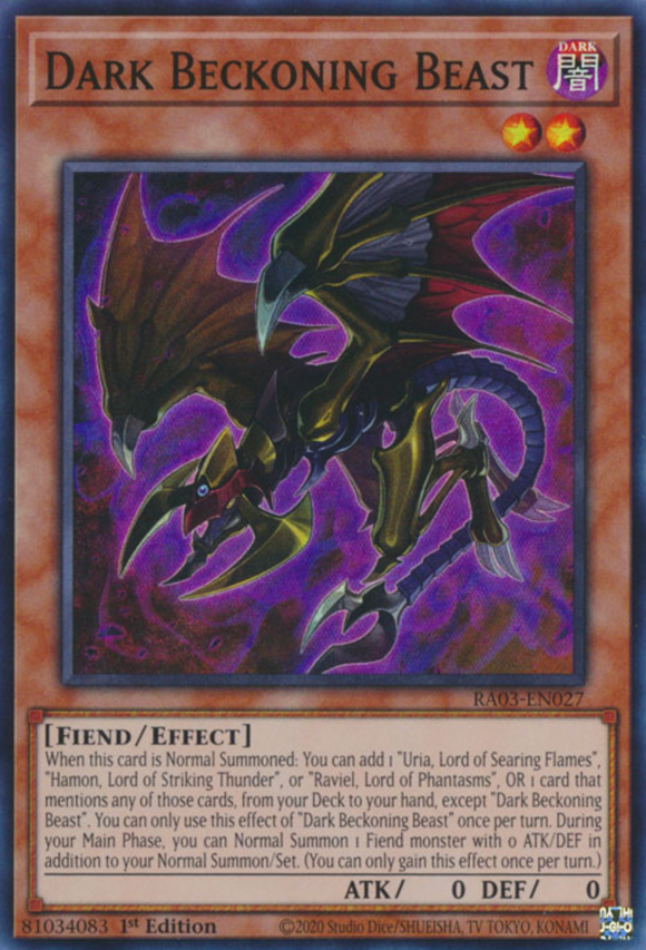 Dark Beckoning Beast - RA03-EN027 - Ultra Rare 1st Edition