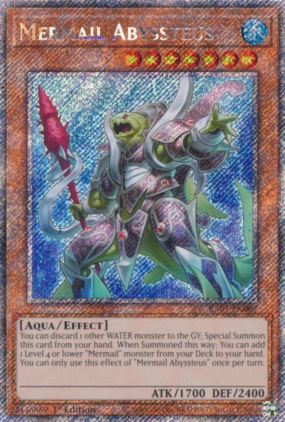 Mermail Abyssteus - RA03-EN007 - Platinum Secret Rare 1st Edition