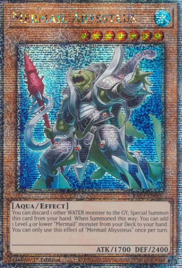 Mermail Abyssteus - RA03-EN007 - Quarter Century Rare 1st Edition