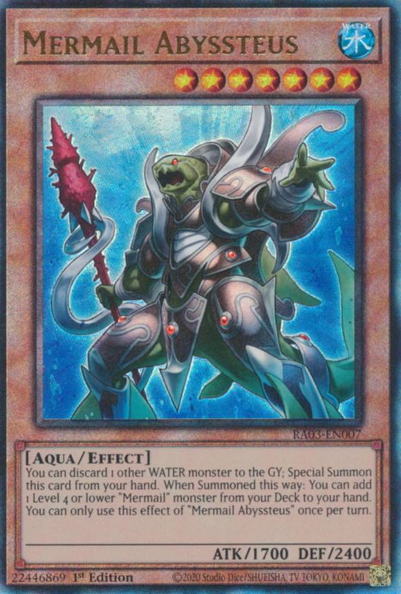 Mermail Abyssteus - RA03-EN007 - Ultimate Rare 1st Edition