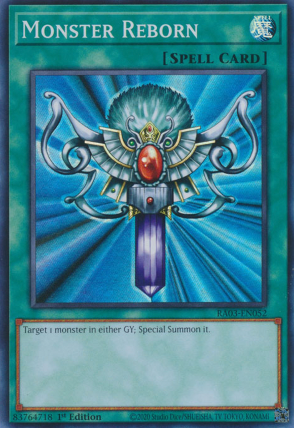 Monster Reborn - RA03-EN052 - Super Rare 1st Edition