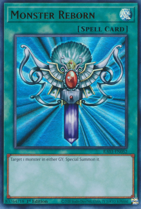 Monster Reborn - RA03-EN052 - Ultra Rare 1st Edition