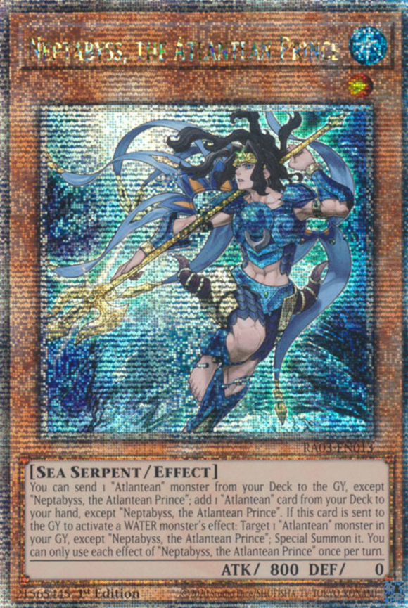 Neptabyss, the Atlantean Prince - RA03-EN013 - Quarter Century Rare 1st Edition