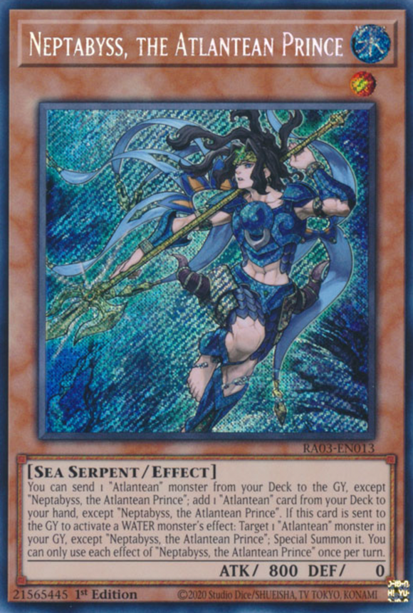 Neptabyss, the Atlantean Prince - RA03-EN013 - Secret Rare 1st Edition