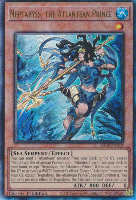 Neptabyss, the Atlantean Prince - RA03-EN013 - Ultimate Rare 1st Edition