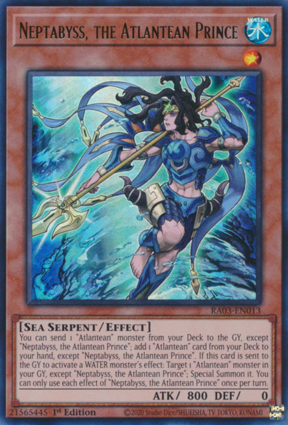 Neptabyss, the Atlantean Prince - RA03-EN013 - Ultra Rare 1st Edition