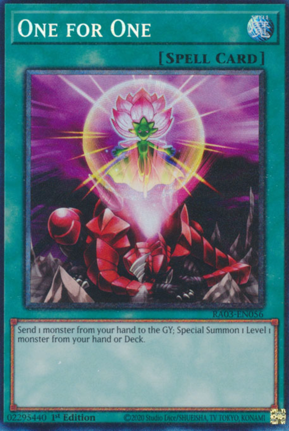 One for One - RA03-EN056 - Collector's Rare 1st Edition